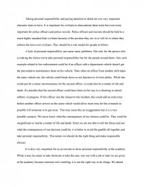 personal responsibility and attention to detail term papers essays about responsibility