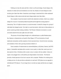 social change essay