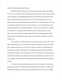 role of technology in modern society essay