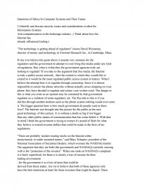 computer ethics essay