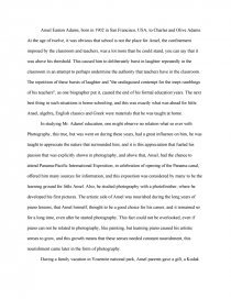 ansel adams photo essay