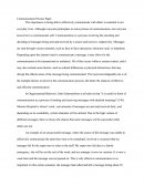 Communication Process Paper