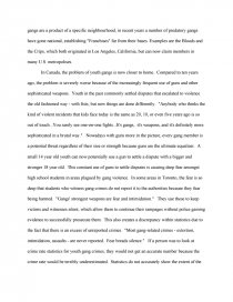 Реферат: Gang Violence Essay Research Paper Gang violence