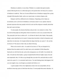 obedience to parents essay