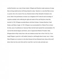 Реферат: A Portrait Of Duke Ellington Essay Research