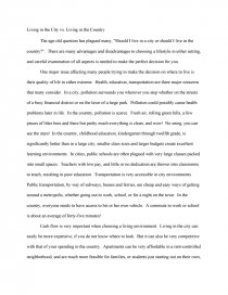 Essay Style Paper Essay Preview Living In The City Vs Living In The Country High School Dropouts Essay also Science Essay Living In The City Vs Living In The Country Essays Essay Mahatma Gandhi English