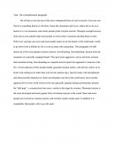 Exemplification Paragraph