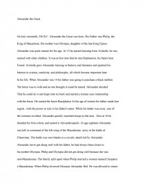 alexander the great short essay