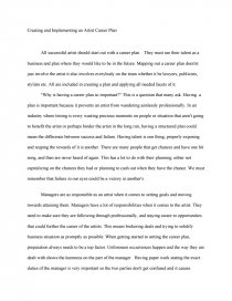 career plan essay