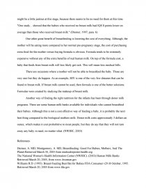 breastfeeding essay