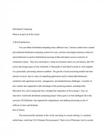 Реферат: Distributed Computing Essay Research Paper Distributed ComputingBy
