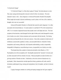 clockwork orange essay