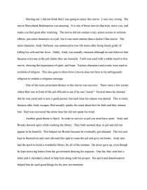 English Example Essay Essay Preview Shawshank Redemption Health Essay Writing also Essay For Science Shawshank Redemption Free Essays Business Essay Structure