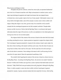 explain aquinas cosmological argument essay