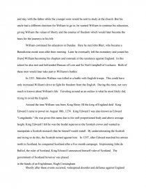 Реферат: William Wallace Essay Research Paper William WallaceWhat
