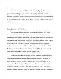positive discipline in schools Positive discipline essay