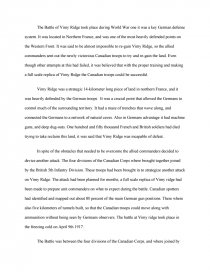 Proposal Essay Examples Essay Preview Vimy Ridge Essay Of Science also Psychology As A Science Essay Vimy Ridge Research Paper English Essays On Different Topics