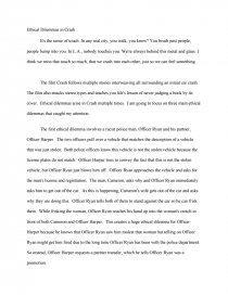 Ethical Dillemmas In Crash Essays Zoom Zoom Zoom Proposal Essay Topics Ideas also Healthy Mind In A Healthy Body Essay Essay On Business Ethics