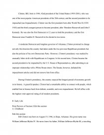 bill clinton essay