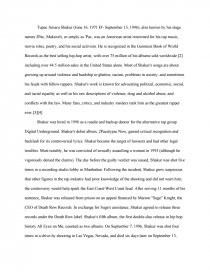 Реферат: 2Pac Shakur Essay Research Paper 2Pac Shakur