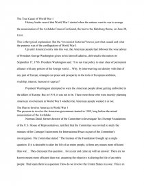 world war 1 essay