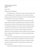 Organizing Functions Of Management