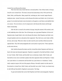 Animal Farm Compared To Russian Revolution - Book Report Animal Farm Compared To Russian Revolution - Book Report