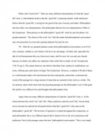What Is The Good Life? - Research Paper