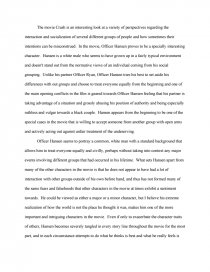 crash essay analysis