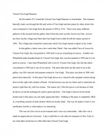 Реферат: Van Gogh Essay Research Paper Most casual