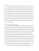 History Of Social Psych