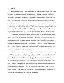 Реферат: Nike Essay Research Paper Nike is a