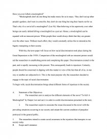 research paper on to kill a mockingbird