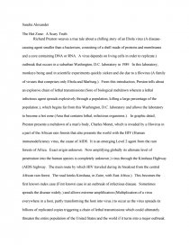 From Thesis To Essay Writing Essay Preview Review Of The Hot Zone E Business Essay also High School Essay Format Review Of The Hot Zone Research Paper Thesis Statements For Persuasive Essays