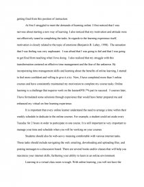 class experience essay