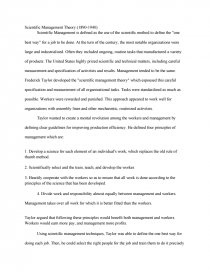scientific management theory book report scientific management essay