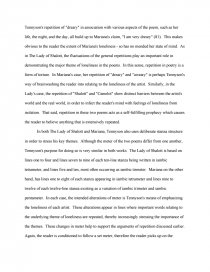loneliness in the lady of shalott and mariana research paper loneliness essay