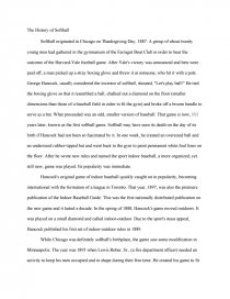 sample essay on baseball