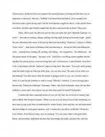 Реферат: The Softball Swing Essay Research Paper Chapter