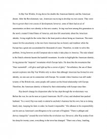 rip van winkle essay