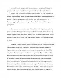 Character Analysis Essay For Napoleon From Animal Farm - Term Papers Character Analysis Essay For Napoleon From Animal Farm - Term Papers
