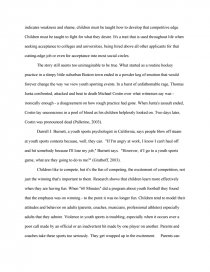 violence in sports essay