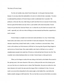 Forrest Gump Book Report