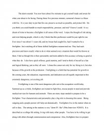firefighter essay ideas