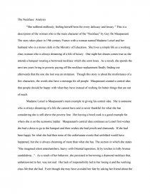the necklace research paper the necklace essay