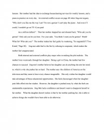 Argumentative Essay Thesis Examples Essay Preview Internal And External Conflict Amy Tans Two Kinds Write My Essay Paper also Critical Analysis Essay Example Paper Internal And External Conflict Amy Tans Two Kinds Research Paper What Is A Thesis For An Essay