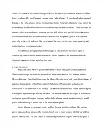 monroe doctrine essay