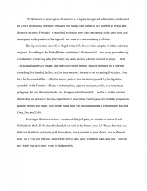 Essay On Role Model Essay Preview Polygamy In Islam Should Marijuana Be Legal For Medical Purposes Essay also Example Of Satirical Essay Polygamy In Islam Research Paper What Are Good Topics For An Argumentative Essay