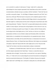 pledge of allegiance essays