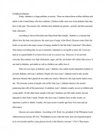 diabetes essay conclusion